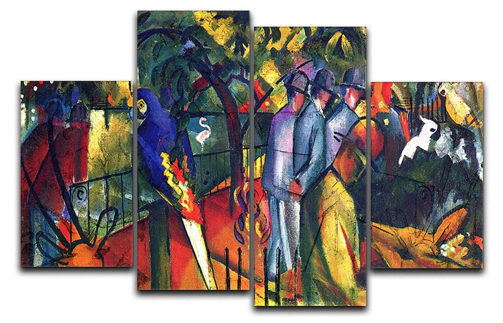 zoological gardens by Macke 4 Split Panel Canvas - Canvas Art Rocks - 1