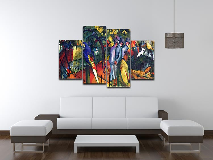zoological gardens by Macke 4 Split Panel Canvas - Canvas Art Rocks - 3