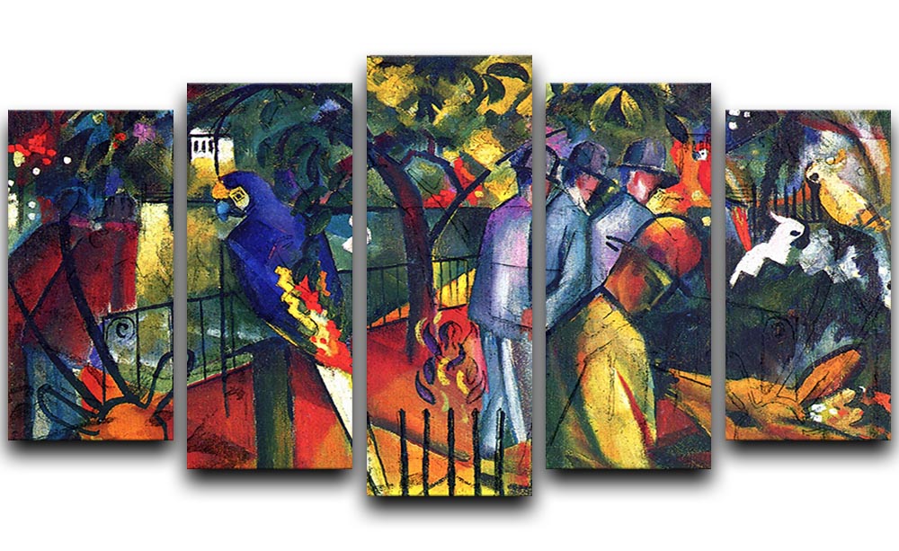 zoological gardens by Macke 5 Split Panel Canvas - Canvas Art Rocks - 1