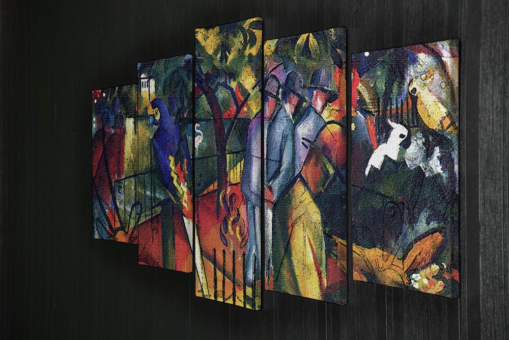 zoological gardens by Macke 5 Split Panel Canvas - Canvas Art Rocks - 2