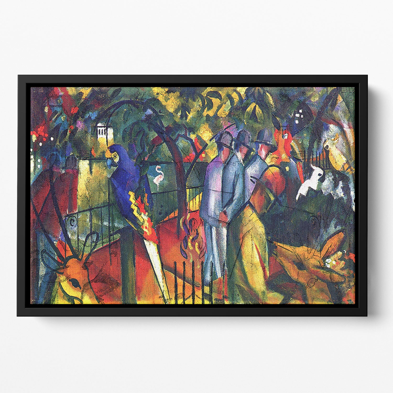 zoological gardens by Macke Floating Framed Canvas - Canvas Art Rocks - 2