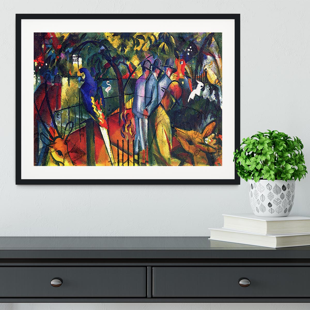 zoological gardens by Macke Framed Print - Canvas Art Rocks - 1