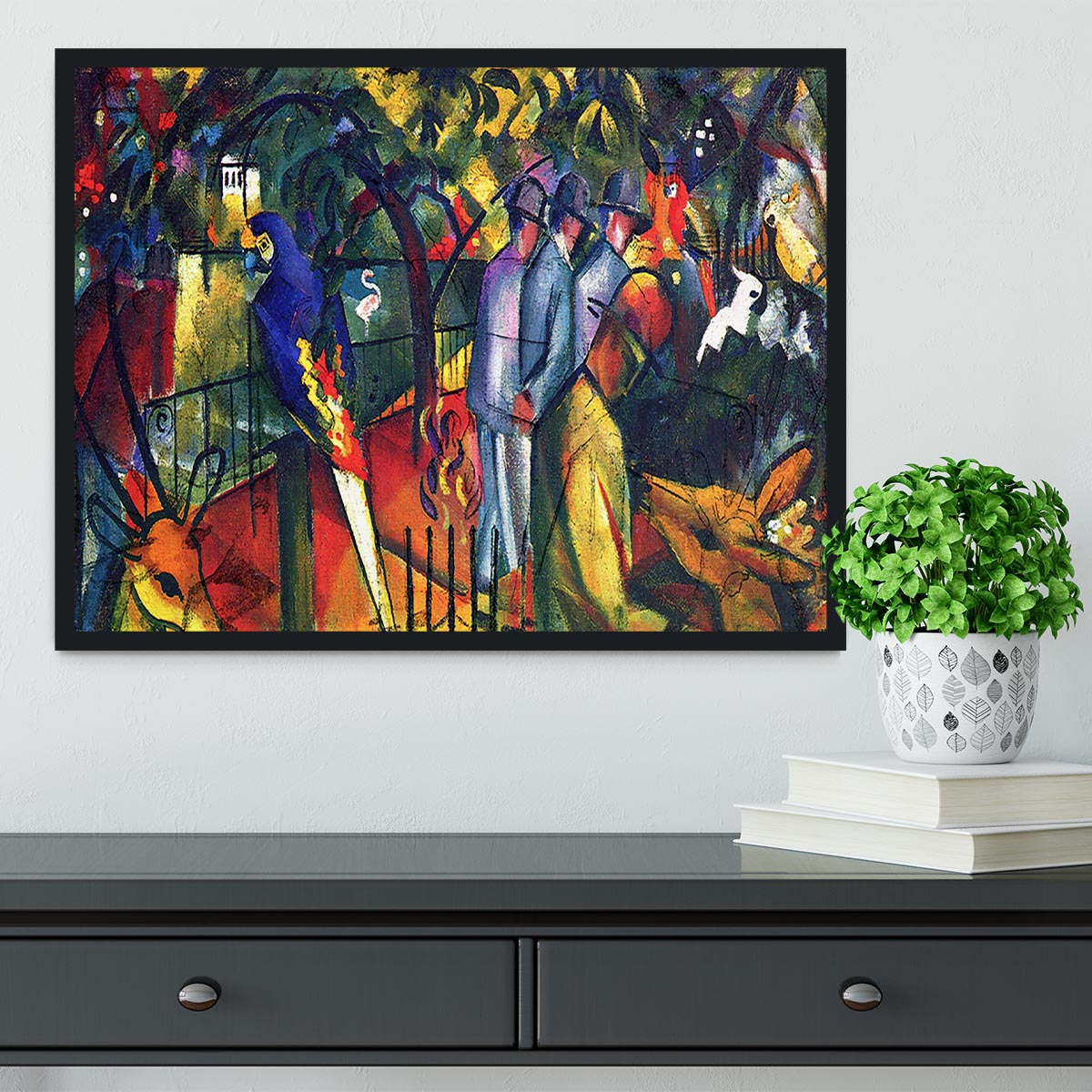 zoological gardens by Macke Framed Print - Canvas Art Rocks - 2