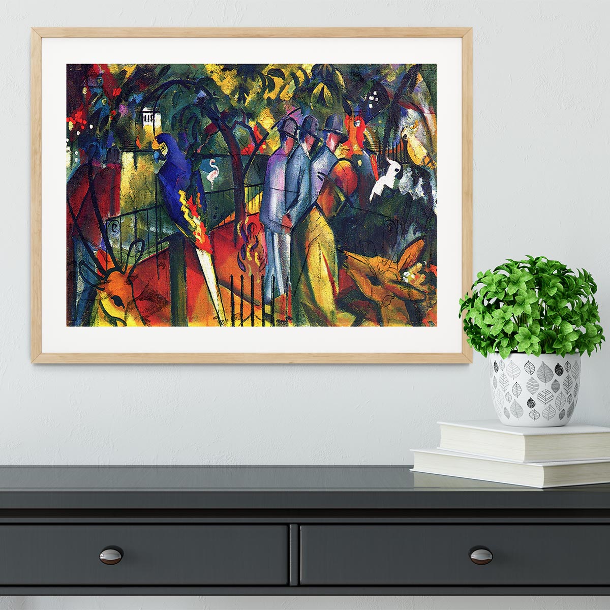 zoological gardens by Macke Framed Print - Canvas Art Rocks - 3