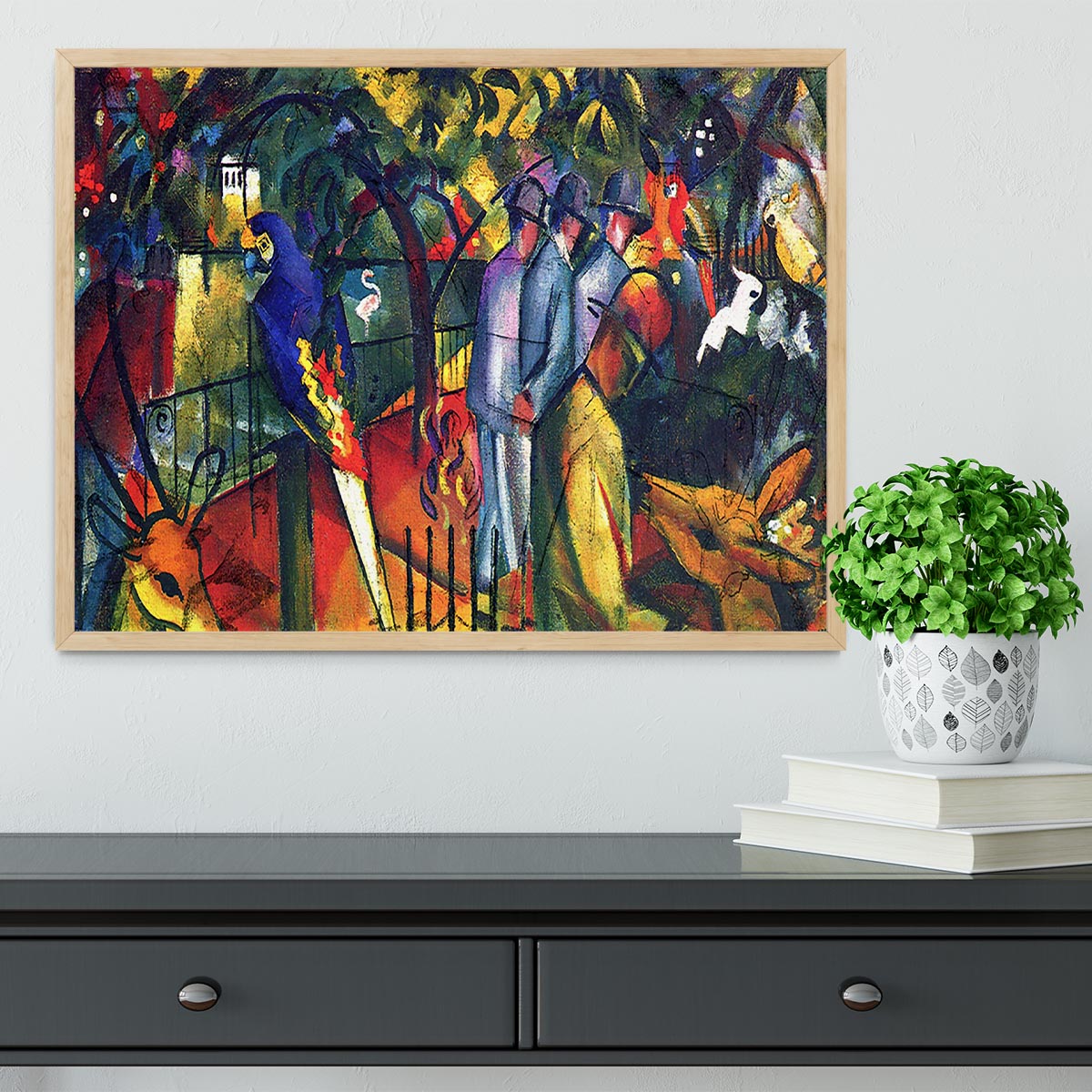 zoological gardens by Macke Framed Print - Canvas Art Rocks - 4