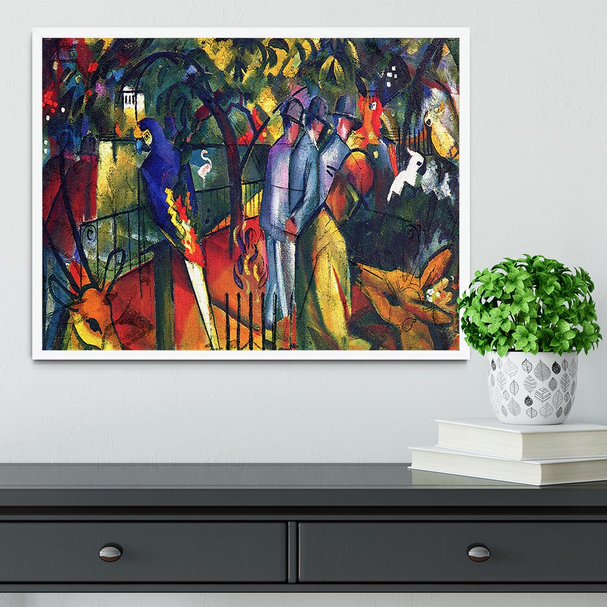 zoological gardens by Macke Framed Print - Canvas Art Rocks -6